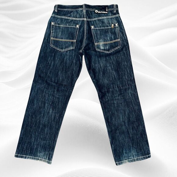 Southpole 4180 ‎ Jeans Dark Blue Baggy Relaxed Hip Hop Mens 34x32(31.5)